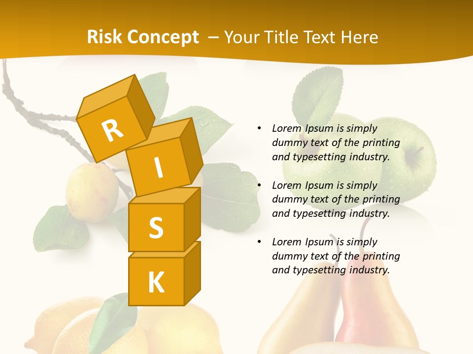 Half Isolated Apple PowerPoint Template