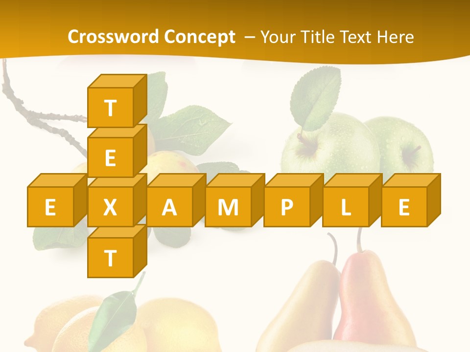 Half Isolated Apple PowerPoint Template