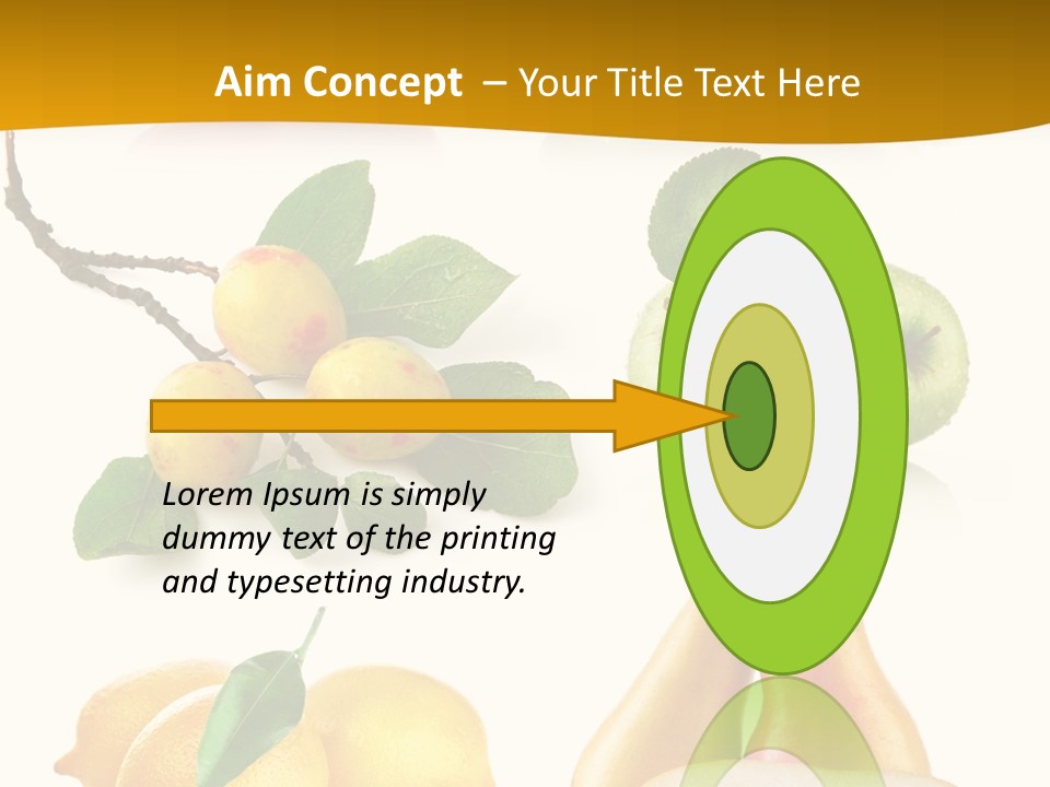 Half Isolated Apple PowerPoint Template