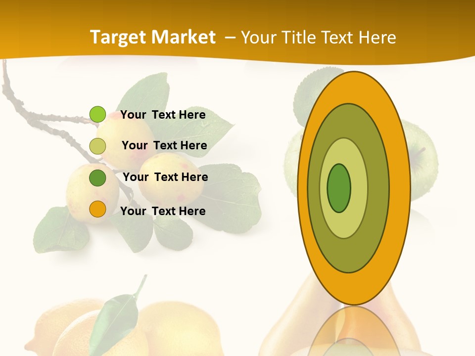 Half Isolated Apple PowerPoint Template