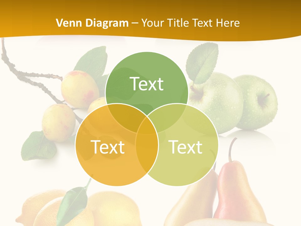 Half Isolated Apple PowerPoint Template