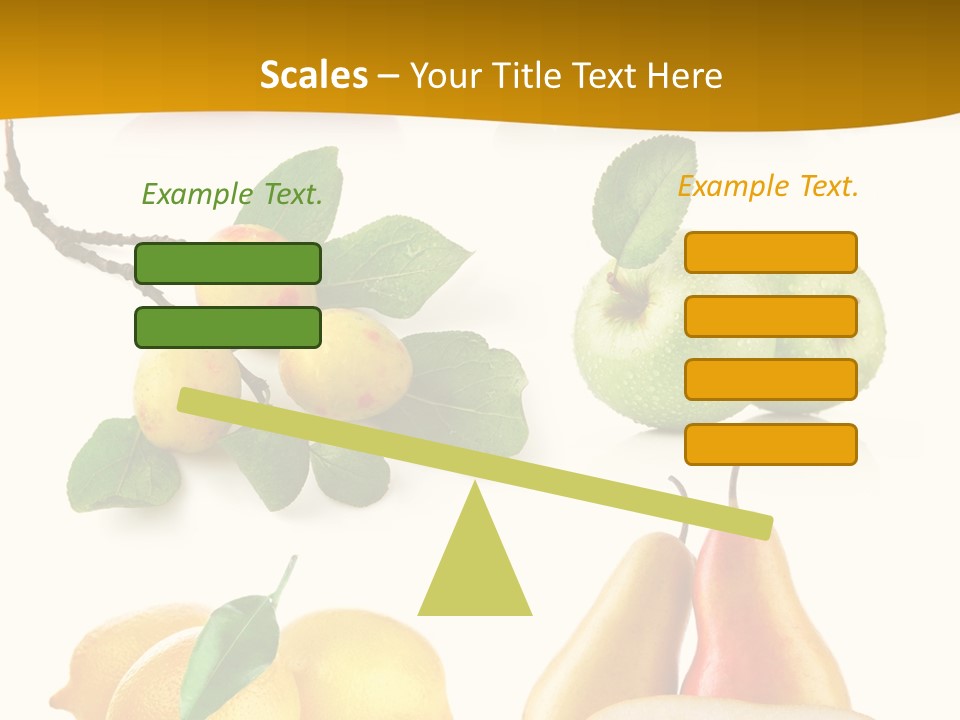 Half Isolated Apple PowerPoint Template