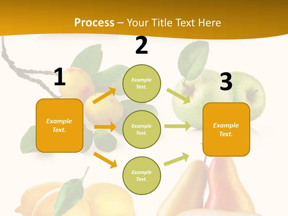 Half Isolated Apple PowerPoint Template