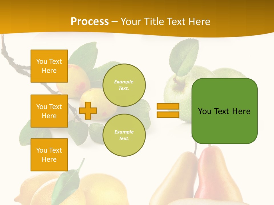 Half Isolated Apple PowerPoint Template