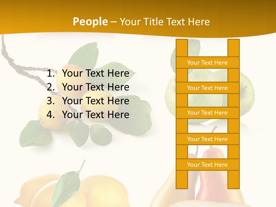 Half Isolated Apple PowerPoint Template