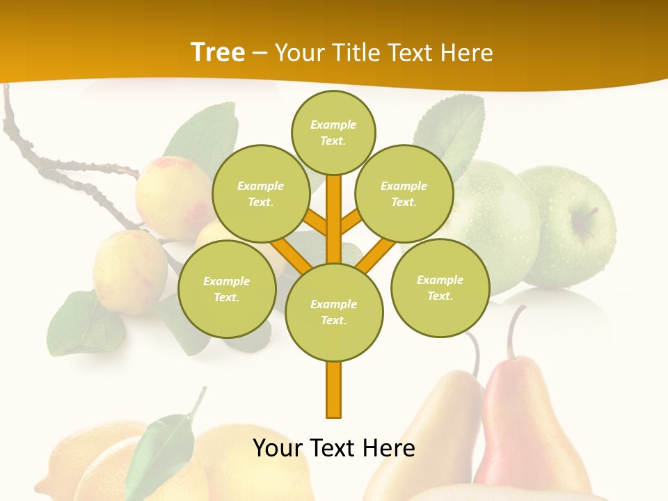 Half Isolated Apple PowerPoint Template