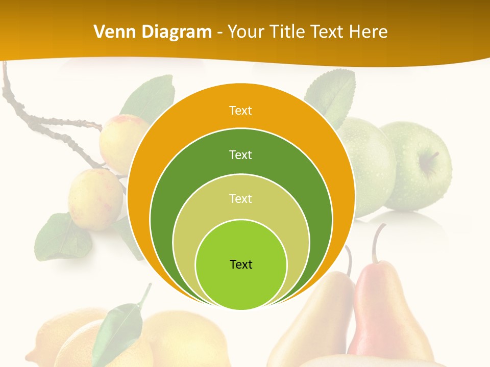 Half Isolated Apple PowerPoint Template