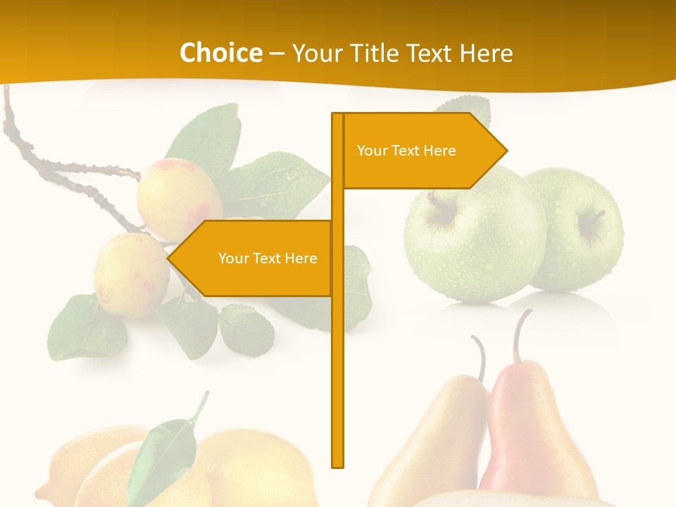 Half Isolated Apple PowerPoint Template