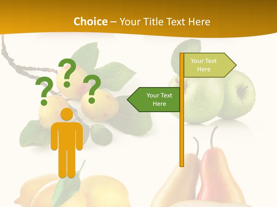 Half Isolated Apple PowerPoint Template