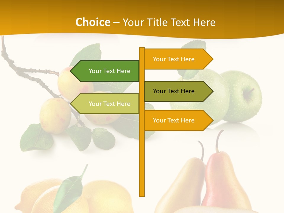 Half Isolated Apple PowerPoint Template