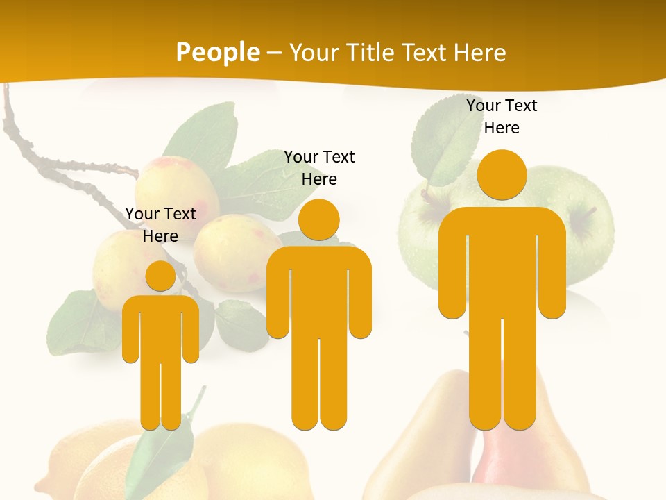 Half Isolated Apple PowerPoint Template