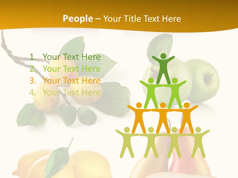 Half Isolated Apple PowerPoint Template