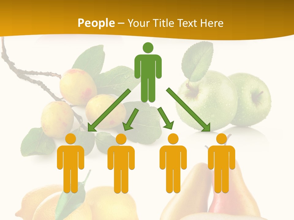 Half Isolated Apple PowerPoint Template