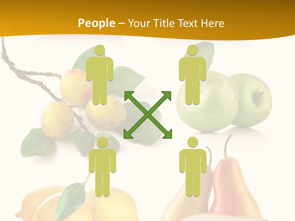 Half Isolated Apple PowerPoint Template