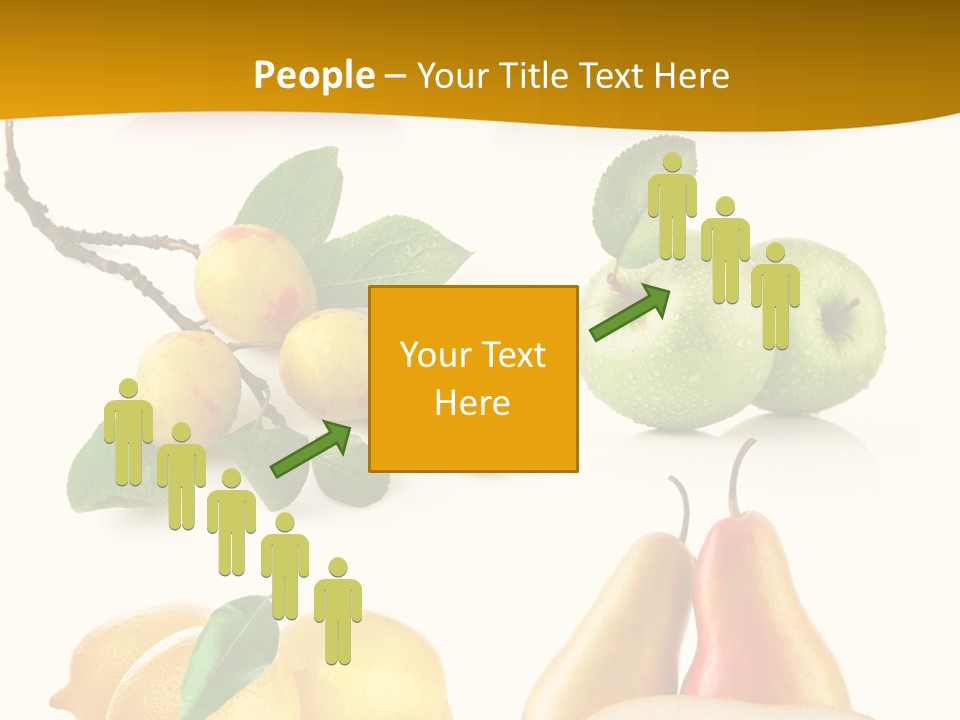 Half Isolated Apple PowerPoint Template