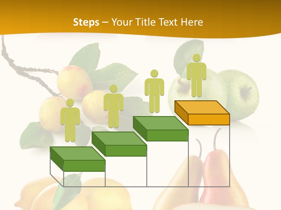Half Isolated Apple PowerPoint Template