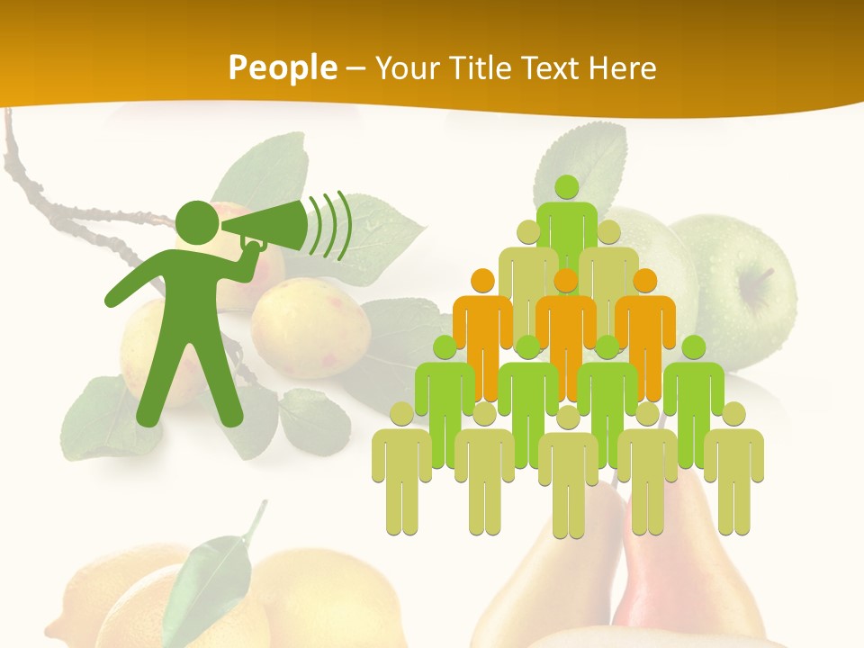 Half Isolated Apple PowerPoint Template