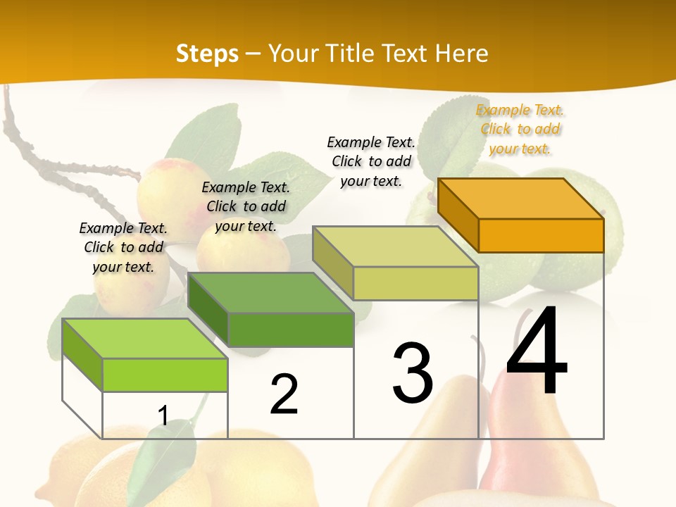 Half Isolated Apple PowerPoint Template