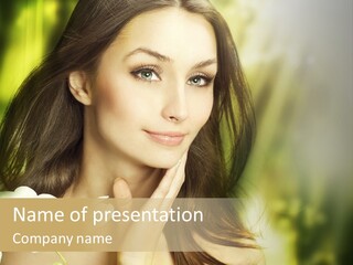 Flower Health Girl PowerPoint Template