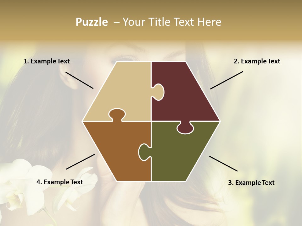 Flower Health Girl PowerPoint Template