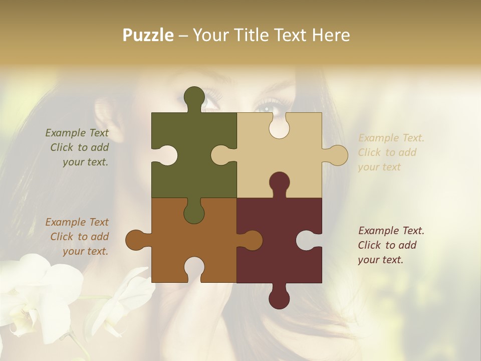 Flower Health Girl PowerPoint Template