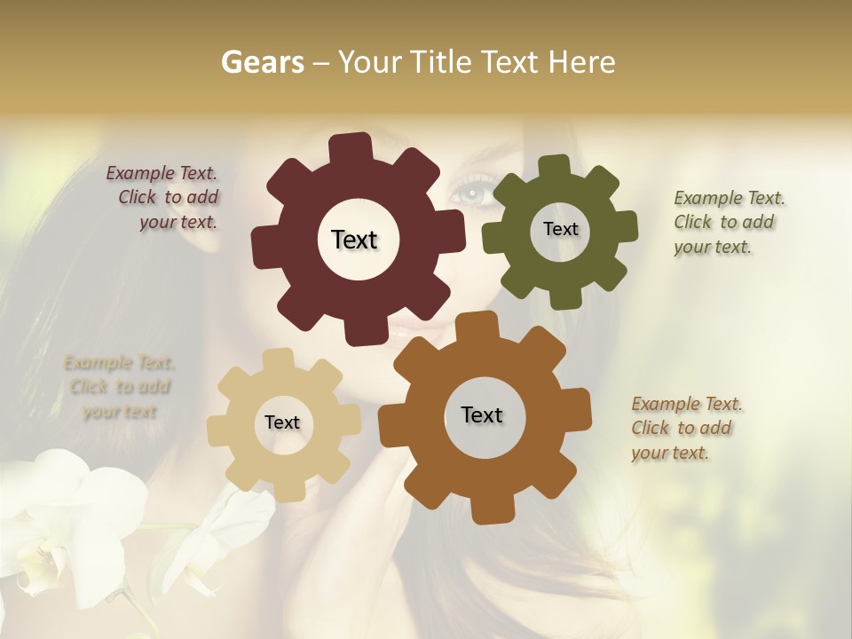 Flower Health Girl PowerPoint Template