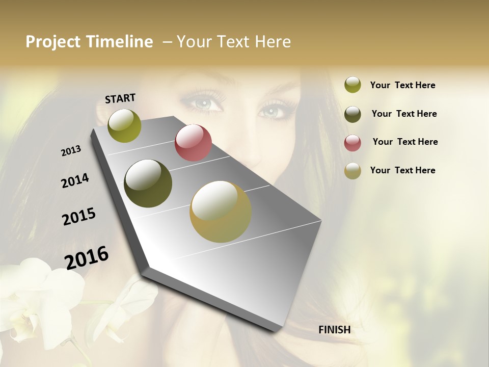 Flower Health Girl PowerPoint Template