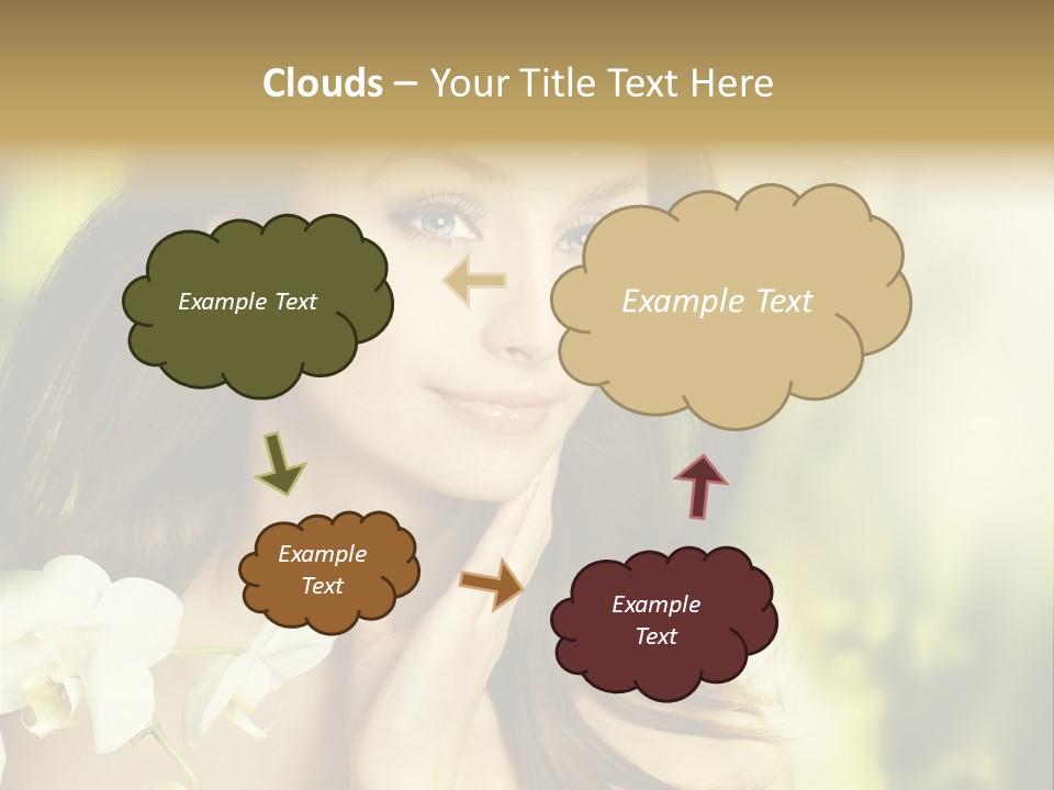 Flower Health Girl PowerPoint Template