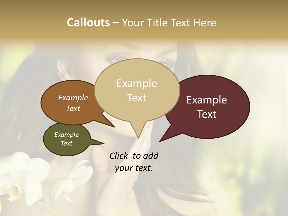 Flower Health Girl PowerPoint Template