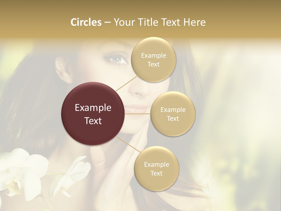 Flower Health Girl PowerPoint Template