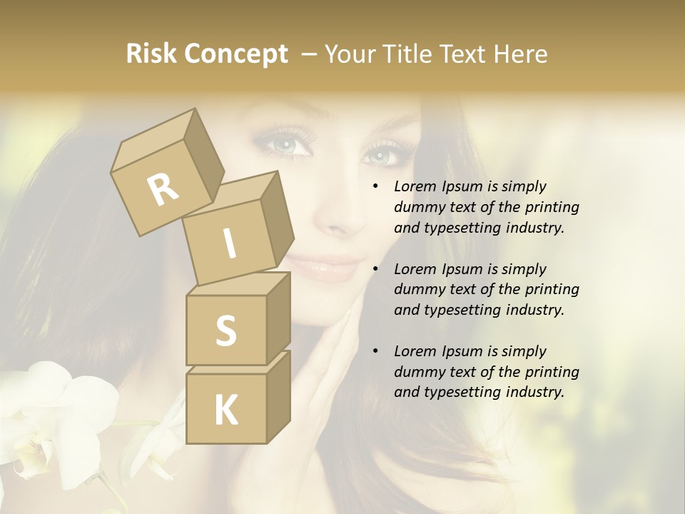 Flower Health Girl PowerPoint Template