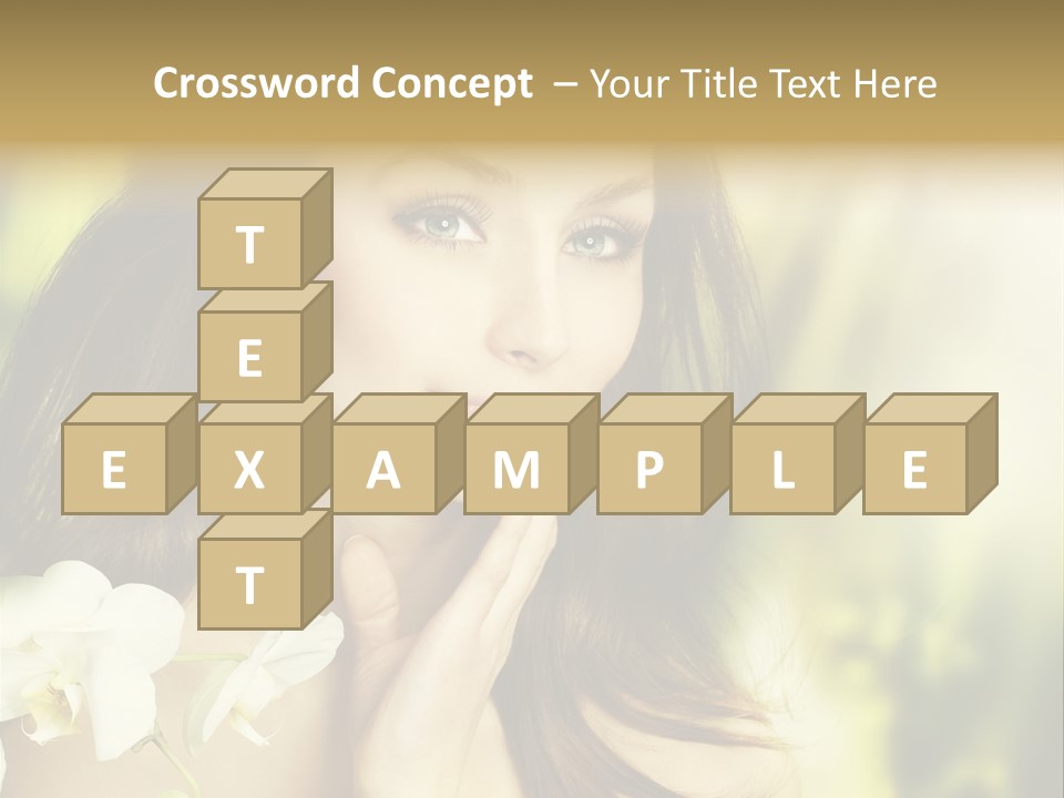 Flower Health Girl PowerPoint Template