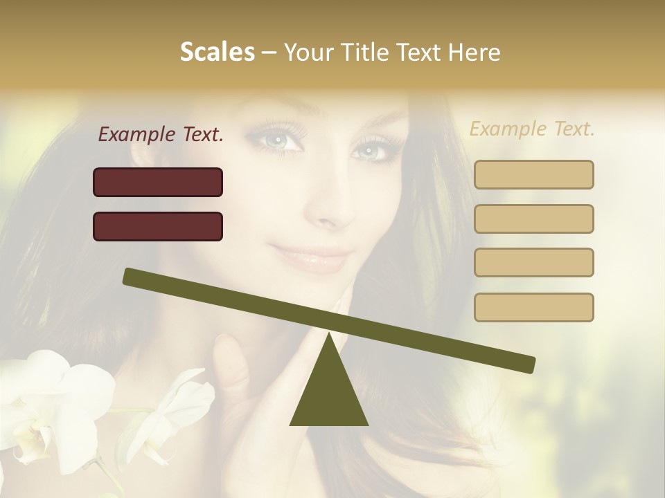 Flower Health Girl PowerPoint Template