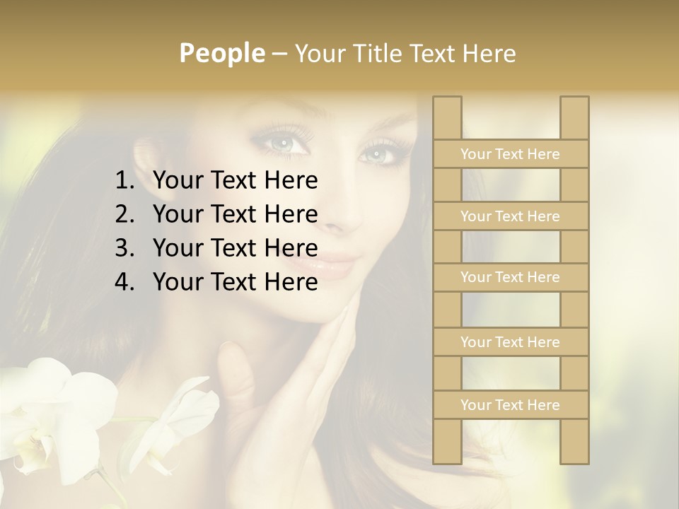 Flower Health Girl PowerPoint Template