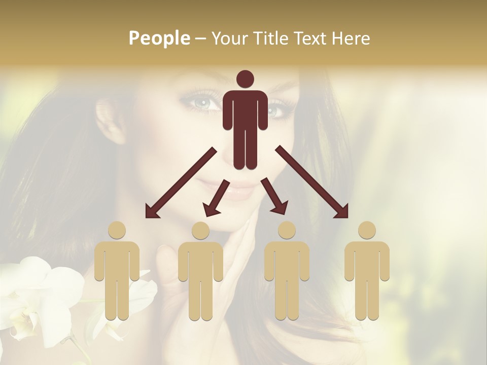 Flower Health Girl PowerPoint Template