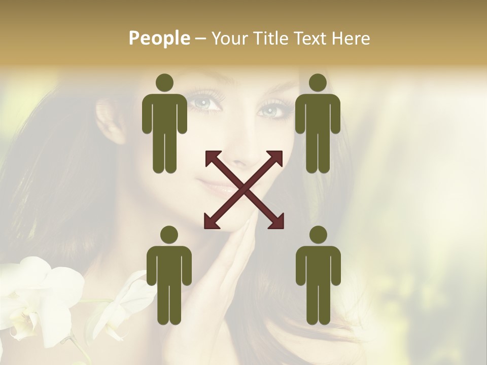 Flower Health Girl PowerPoint Template