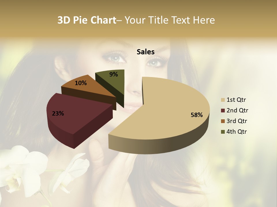 Flower Health Girl PowerPoint Template