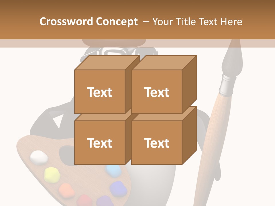 Saturation Artistic Indigo PowerPoint Template