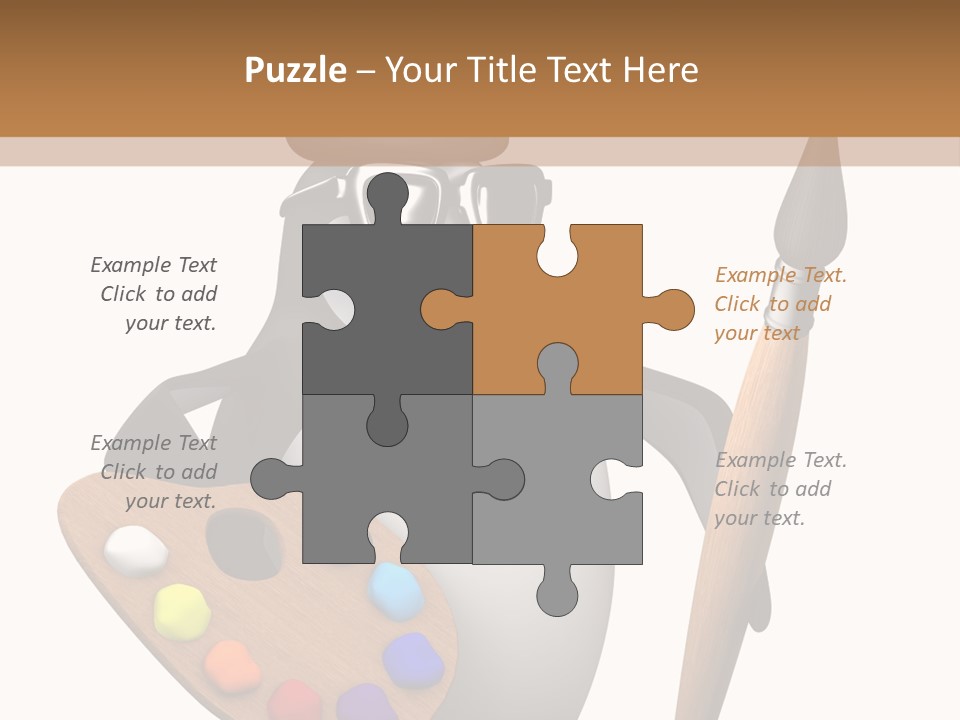 Saturation Artistic Indigo PowerPoint Template