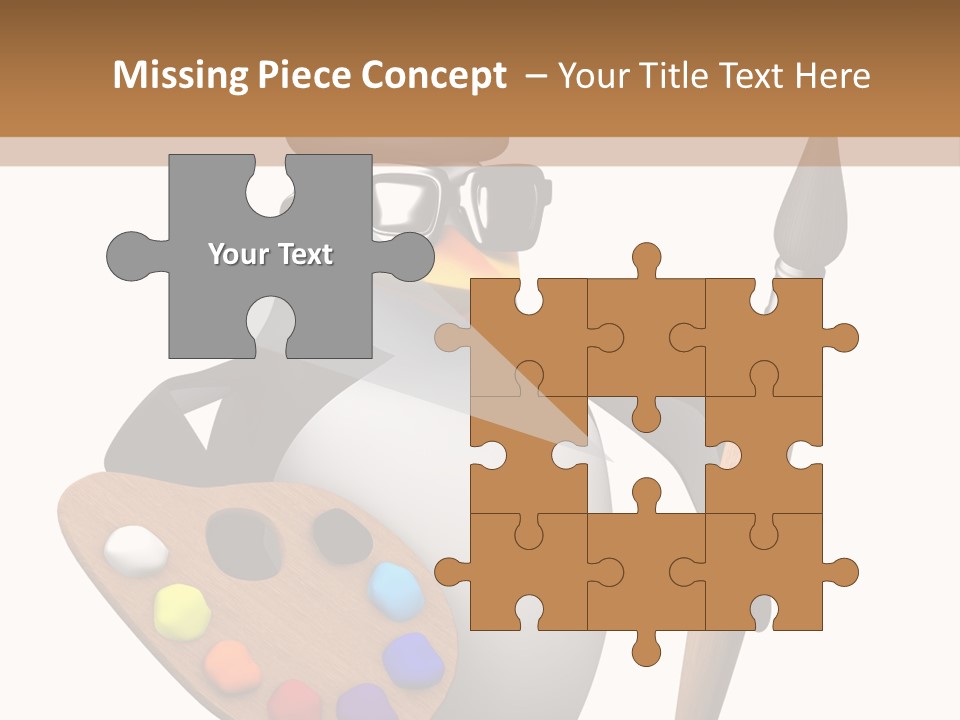 Saturation Artistic Indigo PowerPoint Template