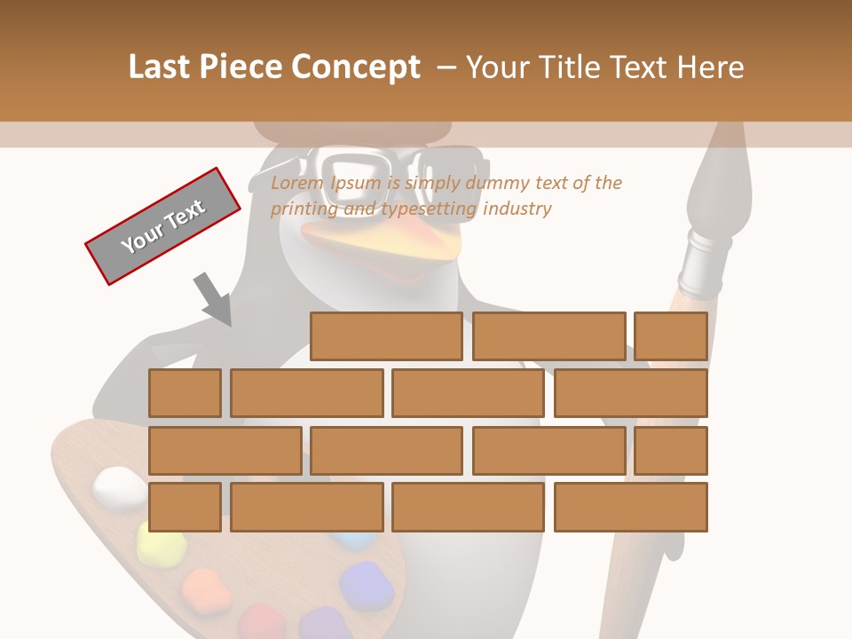 Saturation Artistic Indigo PowerPoint Template