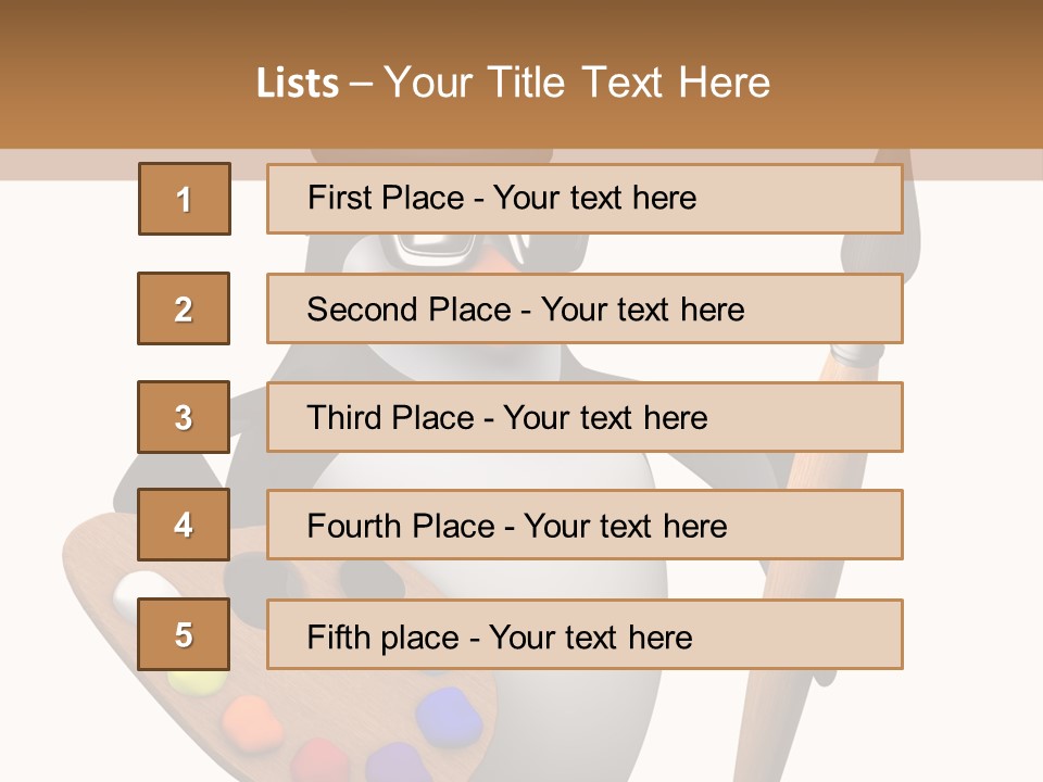 Saturation Artistic Indigo PowerPoint Template