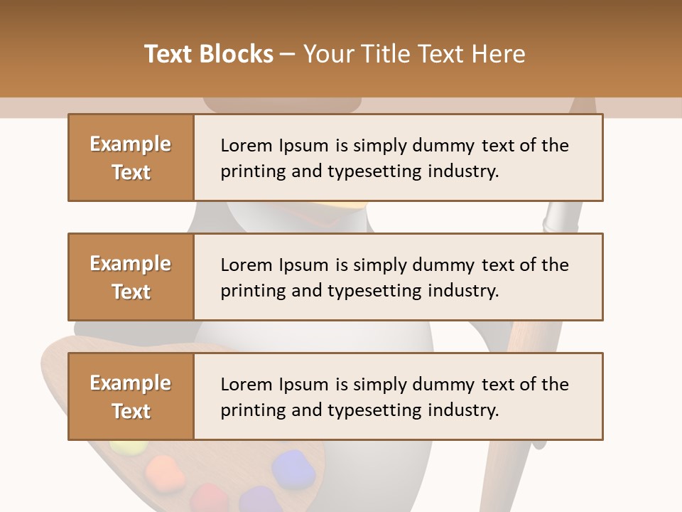Saturation Artistic Indigo PowerPoint Template