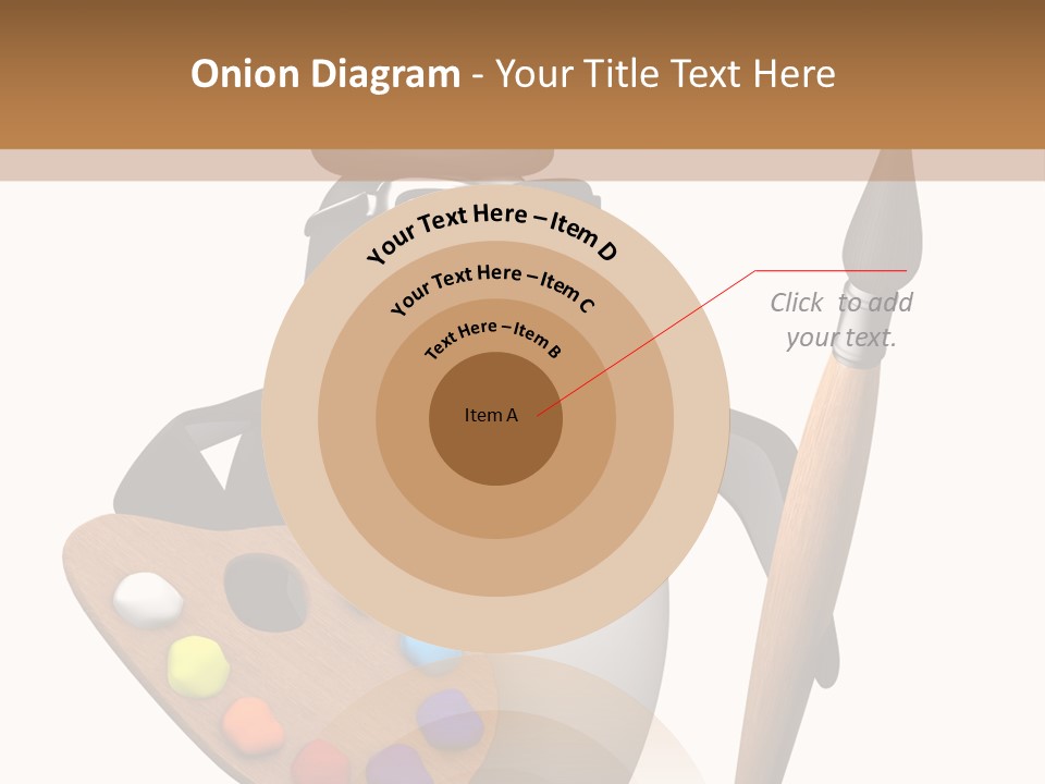 Saturation Artistic Indigo PowerPoint Template