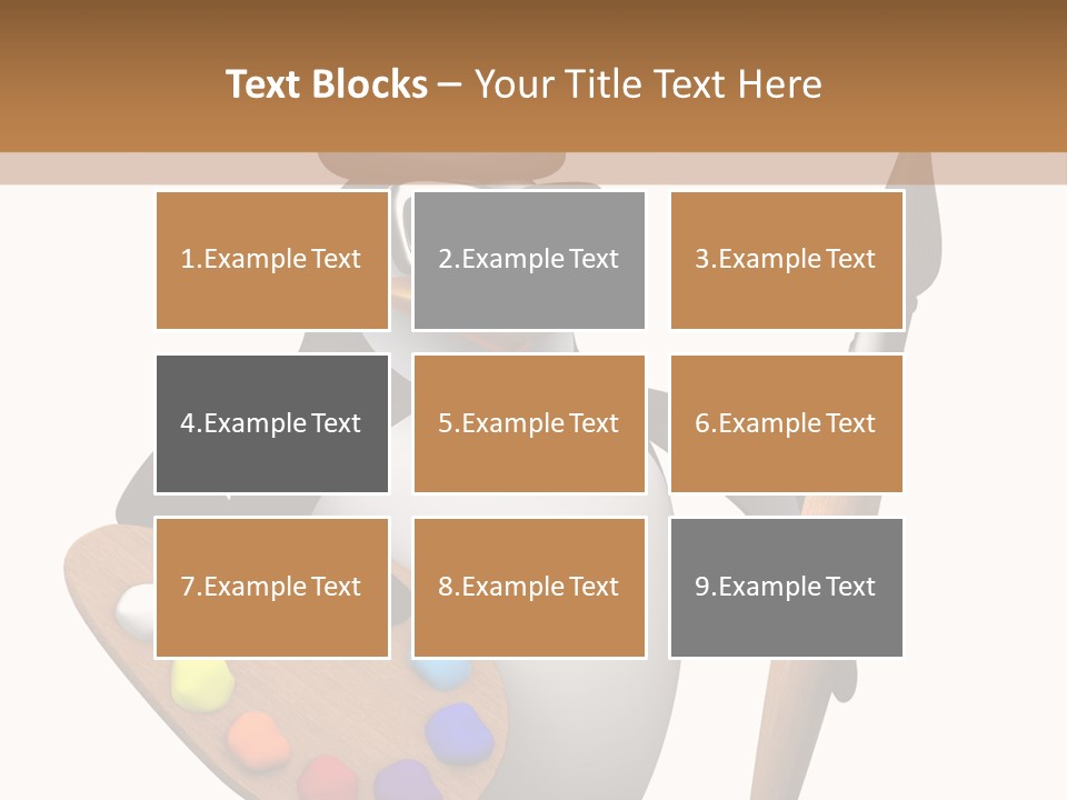 Saturation Artistic Indigo PowerPoint Template