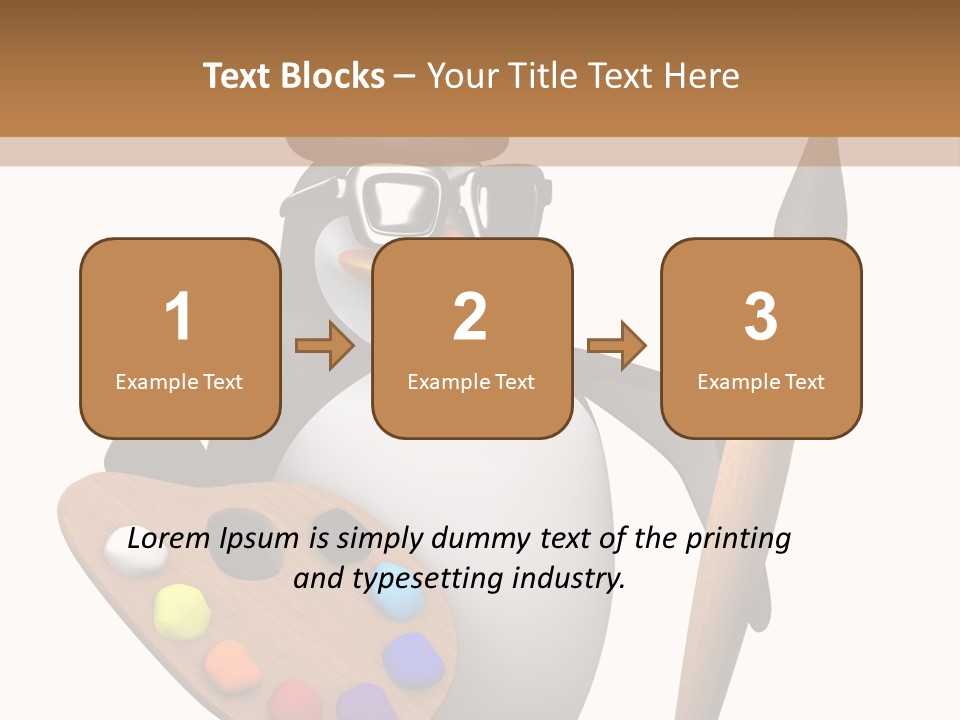 Saturation Artistic Indigo PowerPoint Template