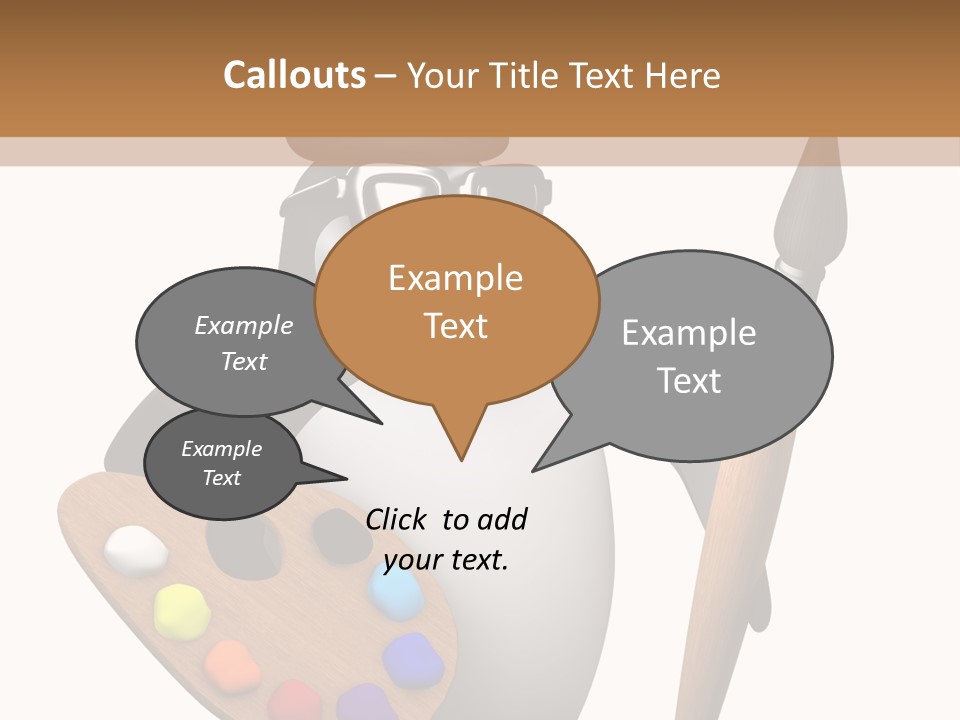 Saturation Artistic Indigo PowerPoint Template