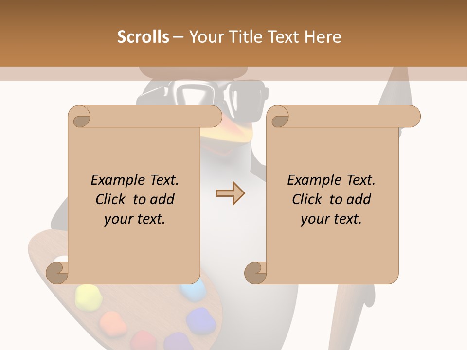 Saturation Artistic Indigo PowerPoint Template