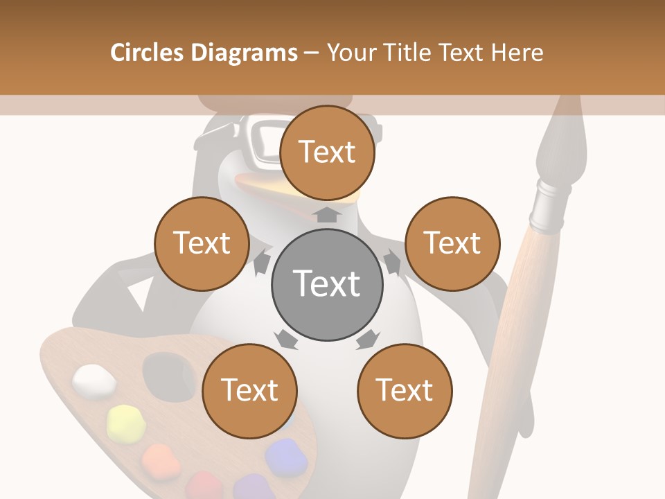 Saturation Artistic Indigo PowerPoint Template