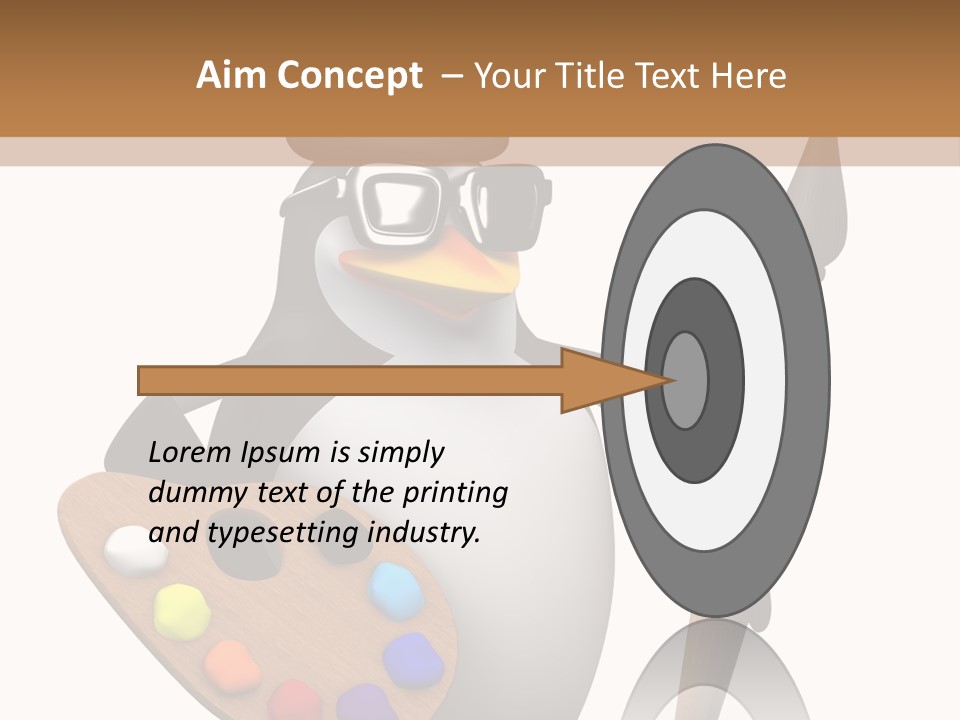 Saturation Artistic Indigo PowerPoint Template